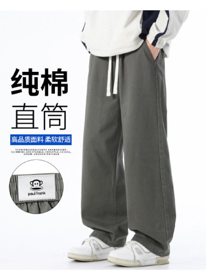 Paul Frank Men's Casual Pants Autumn Winter Loose Versatile Comfortable Wide Leg Straight Leg Long Pants Men's Trousers - Image 1